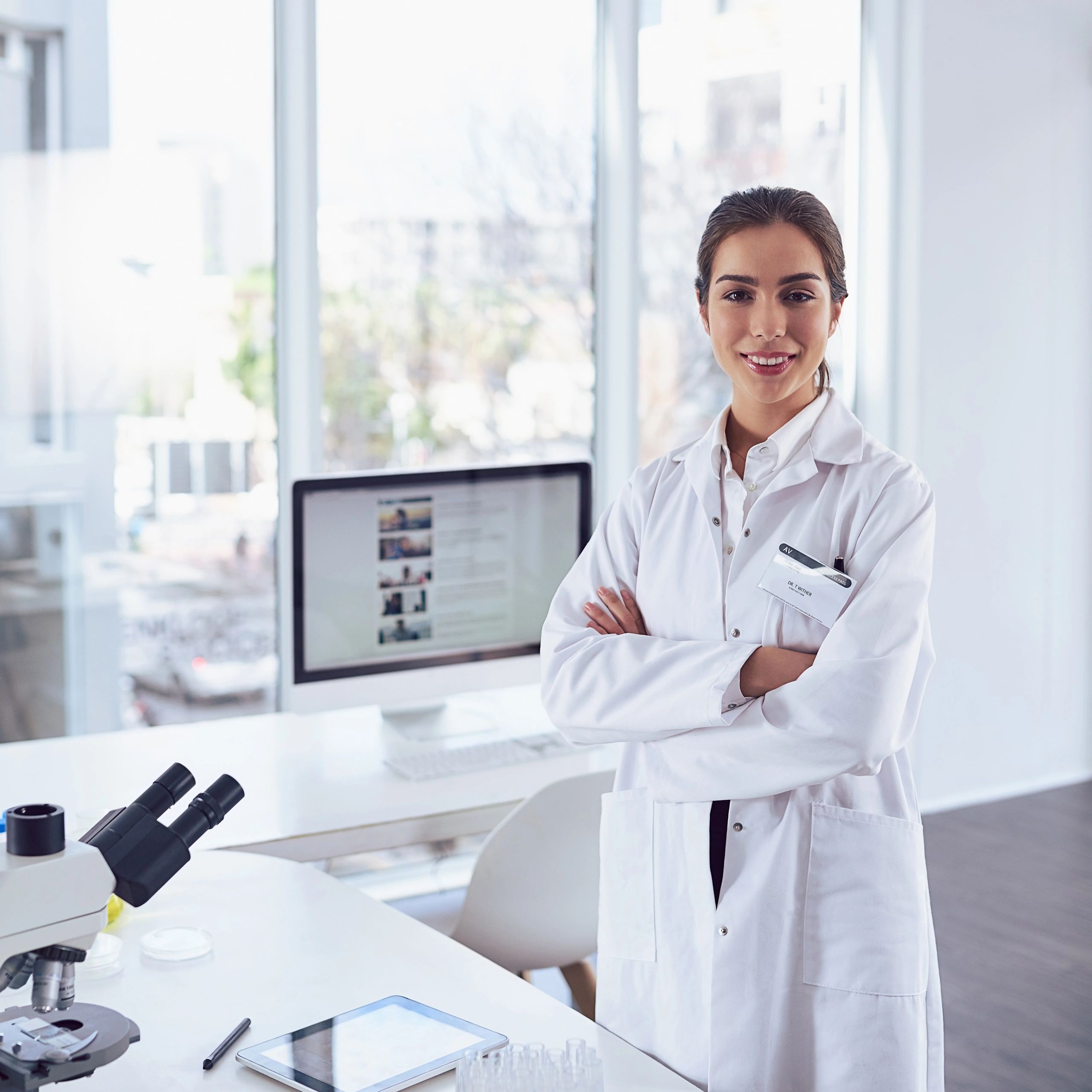 Portrait of a confident laboratory scientist