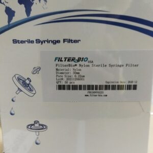 Sterile Syringe filter 30mm Dia 0.22um