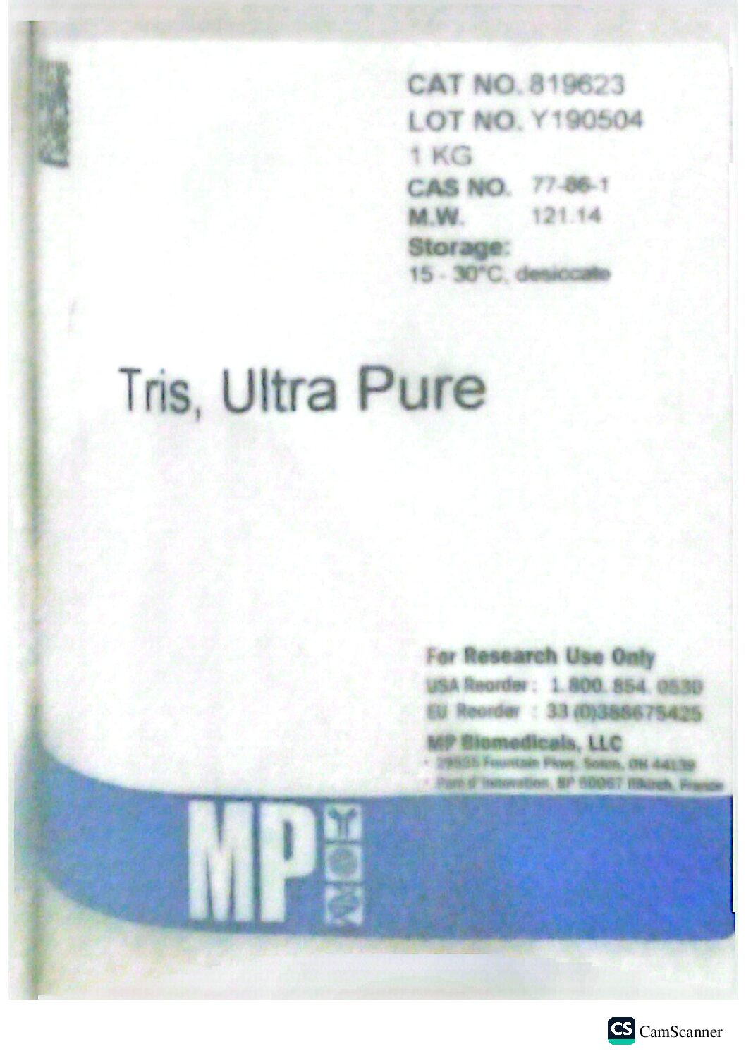 ULTRA PURE TRIS MPBIO USA KG
